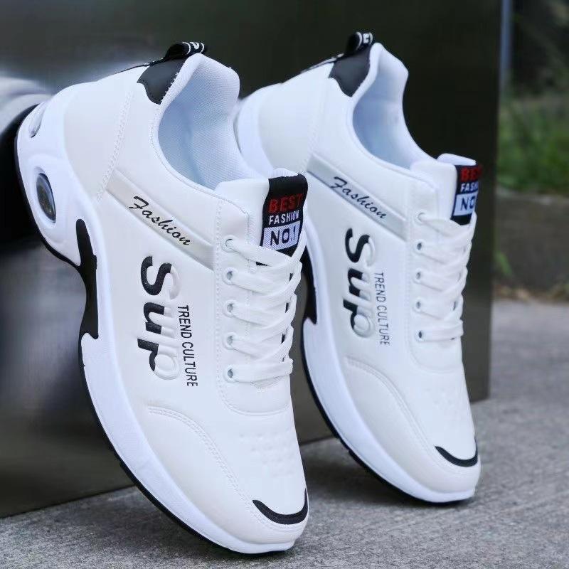 

Men s trend fashion platform sports board shoes autumn and winter casual ultra-light running youth versatile single shoes 39-44 білий