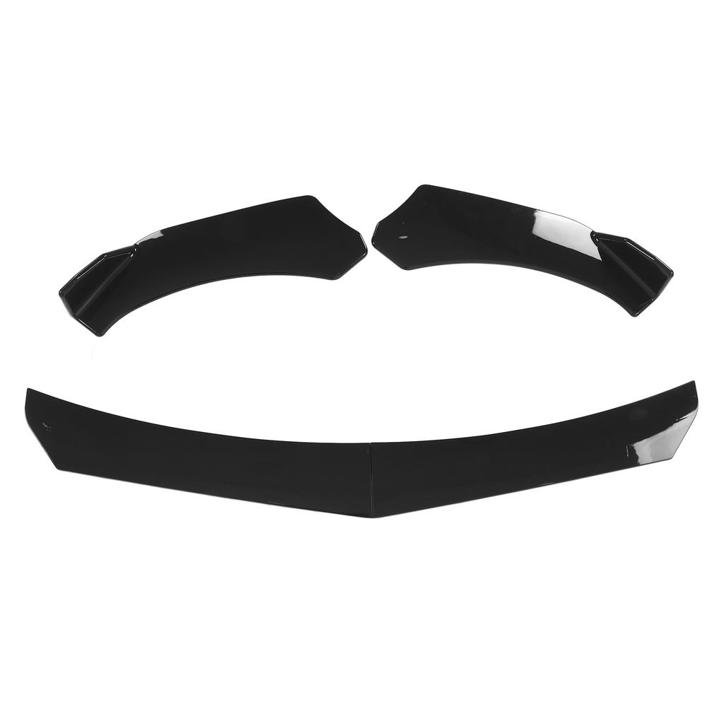 Frontstoßstange Lippe Spoiler 4 Teile Form Universelle Modifikation Aggressive Dekoration Glänzend Schwarz