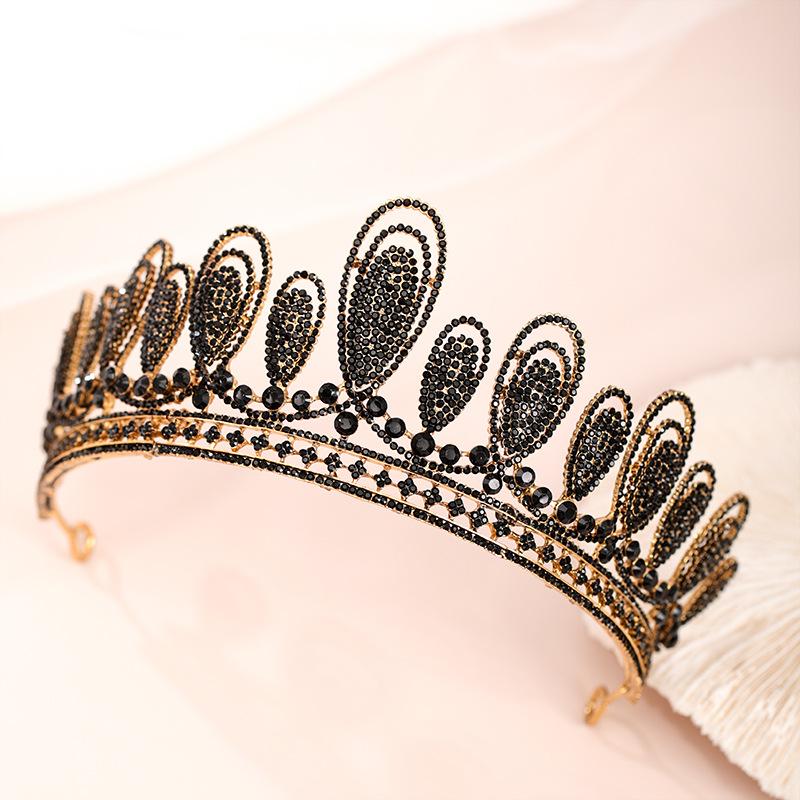 European and American Retro Crown Baroque Crystal Headwear Hair Band Dress Accessories Bride's Crown Hair Accessory