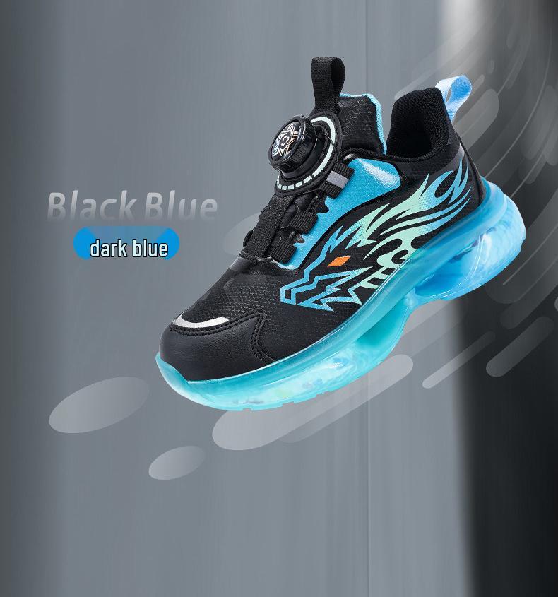 2026 Kids' Rotating Buckle Sports Shoes: Non-Slip, Soft, Breathable for Big Boys