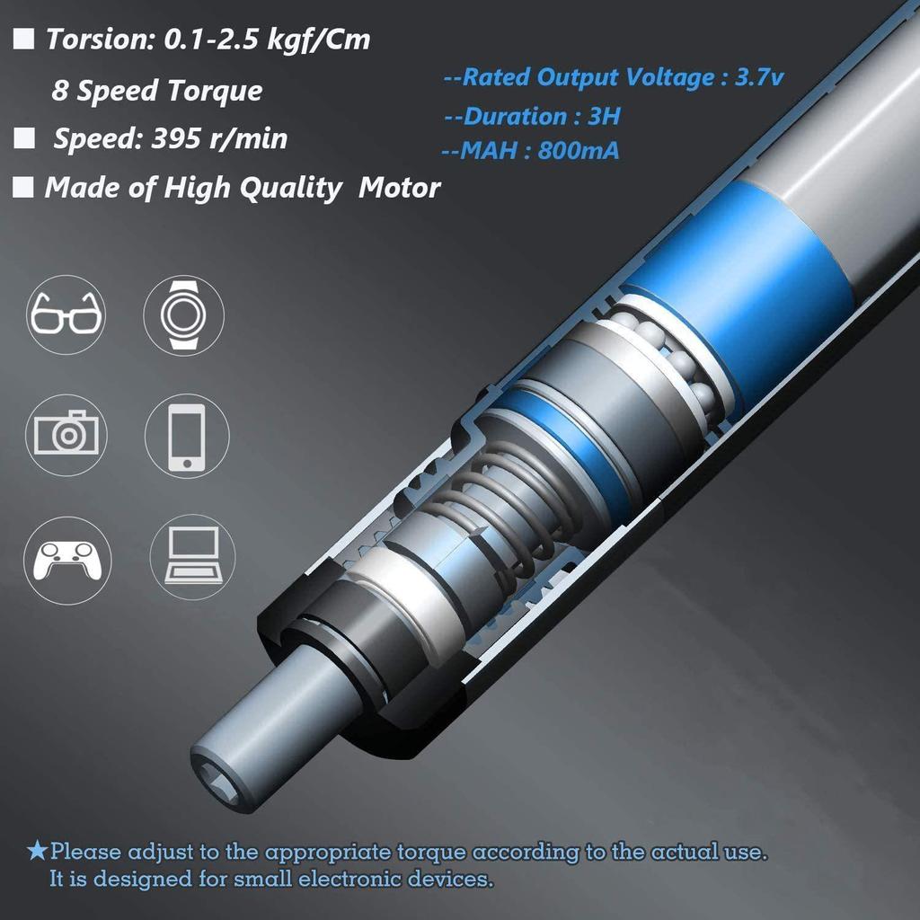 Portable Magnetic Cordless Electric Screwdriver Set DIY Power Tool for Laptop Household Repair