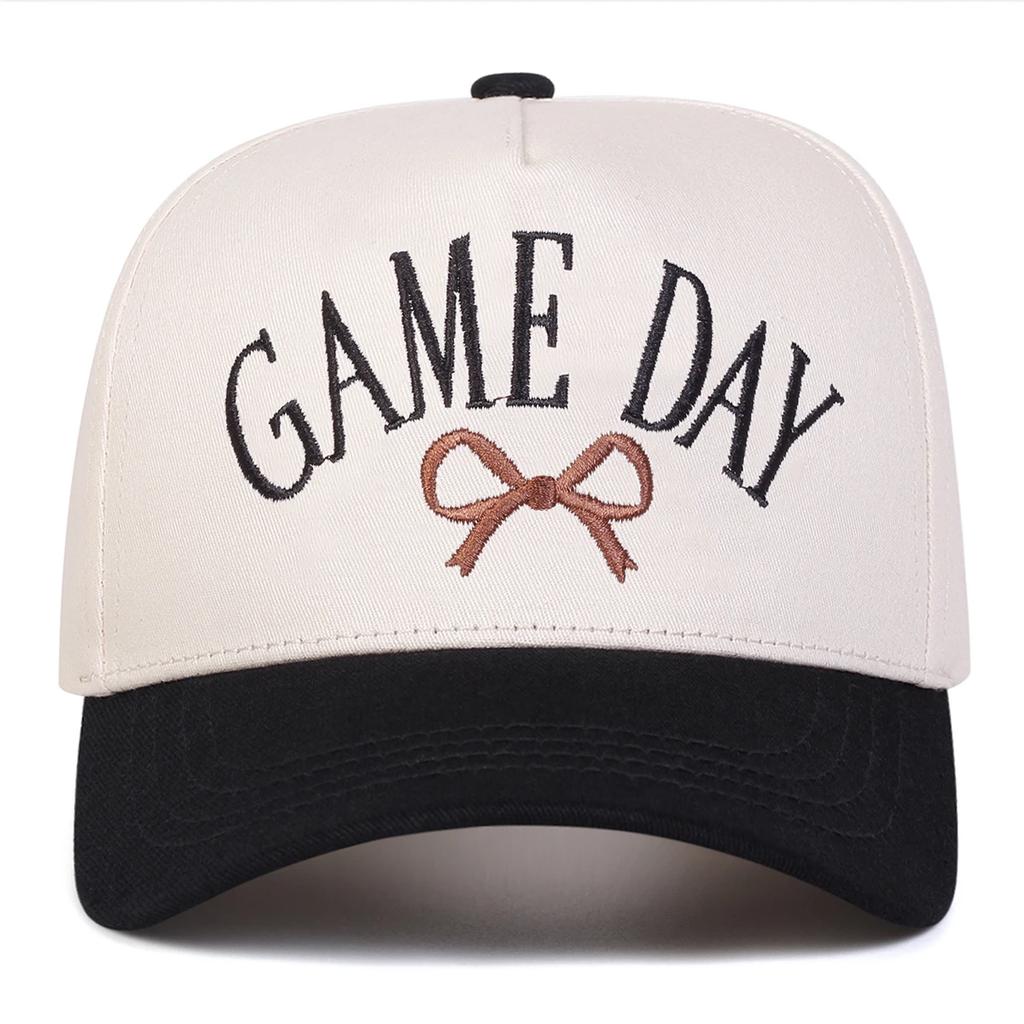 Baseball Stitching Embroidered Bow Day Game Neutral Gender Women Men For Caps Spring Autumn Outdoor Adjustable Casual Hats Sunscreen Hat Sports