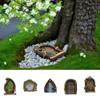 Figurines Fairys Door Outdoor Garden Ornament Yard Art Fairy Garden Door Miniature Fairy Gnome Multicolor Wooden Fairy Gate