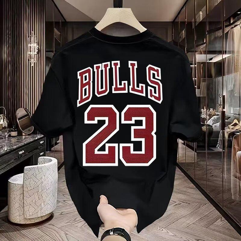 Basketball No. 23 Top, Fashionable Pure Cotton Men's Short-sleeved T-shirt, Casual and Comfortable T-shirt for Men