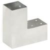 VidaXL Connecteurs de poteau 4 pcs Forme en L Métal galvanisé 71x71 mm