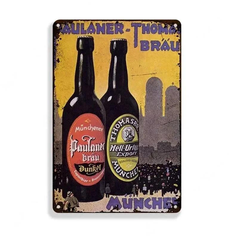 Vintage Beer Brand Metal Tin Sign Man Cave Bar Club Industrial Decor Metal Signs Plaque Garage Retro Metal Plate Wall Decor