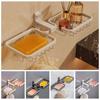 Aluminum Wall-mounted Soap Dish Punch-Free Self Adhesive Bathroom Soap Box Strong Load-bearing Rust-proof Soap Drain Box Kitchen