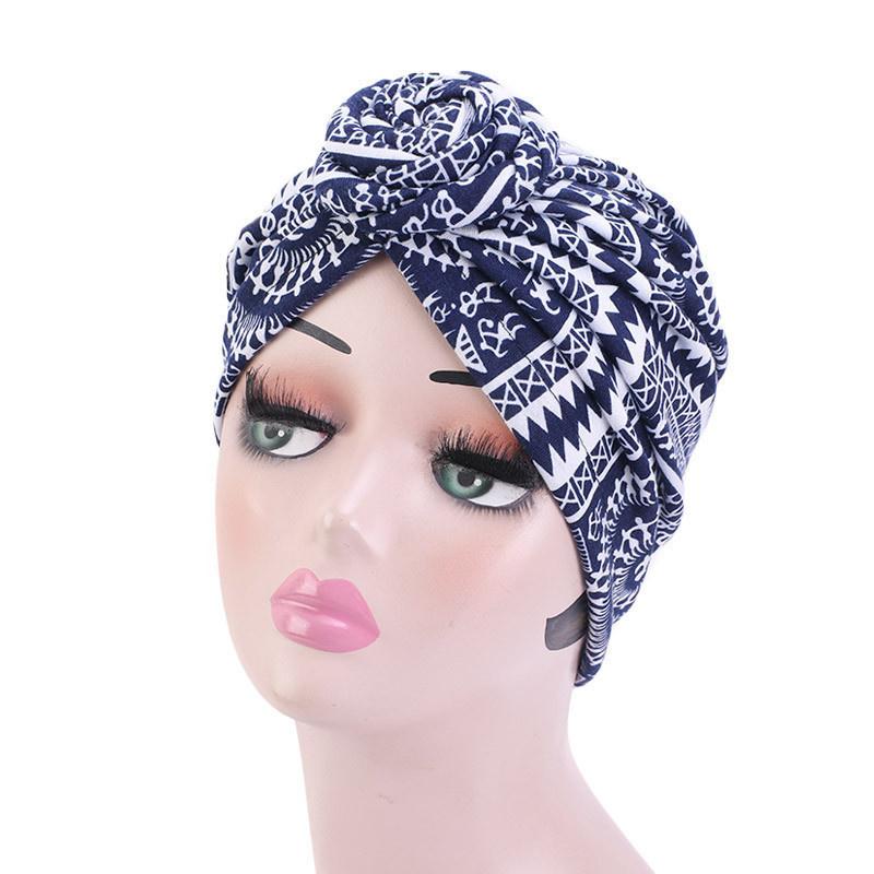 African Print Turban Hat for Women Scrunchies Knot Headwrap Stretch Bandanas Party Headwear Ladies Headscarf Hair Accessories