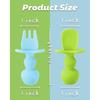 6er-Pack Silikon-Baby-Löffel Stufe 1 Baby-Gabel Kauhilfe zum Abstillen