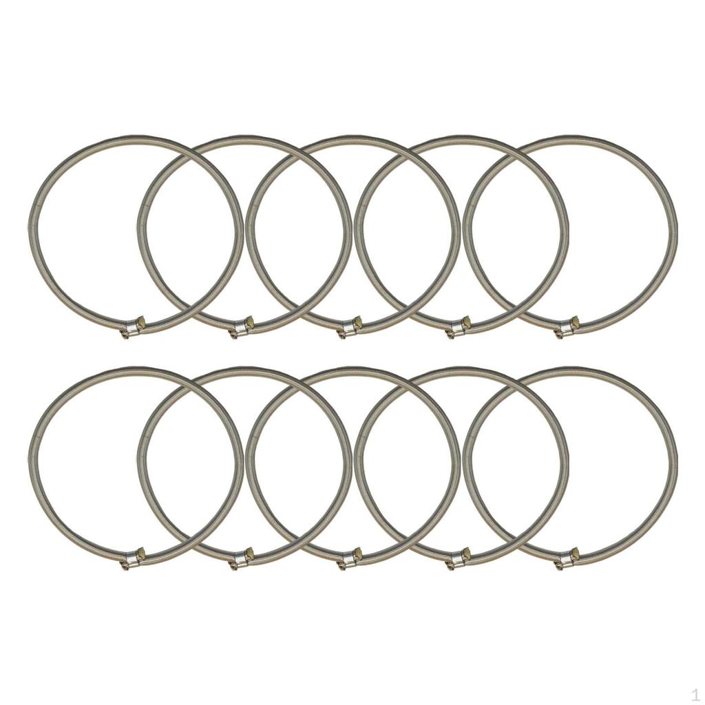 10 Pieces Trampoline Elastic Rope Bungee Cord Aluminum Buckle Heavy Duty Stretch