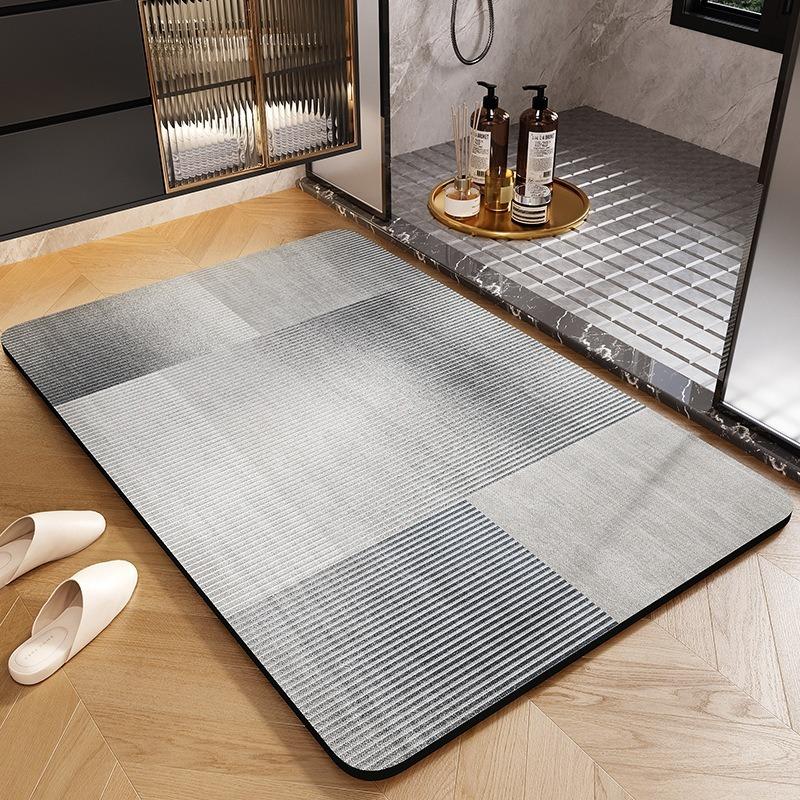 Light Luxury and Simple Diatomaceous Earth Floor Mat Shower Room Kitchen Bathroom Carpet Absorbent and Easy Clean Home Foot Mat