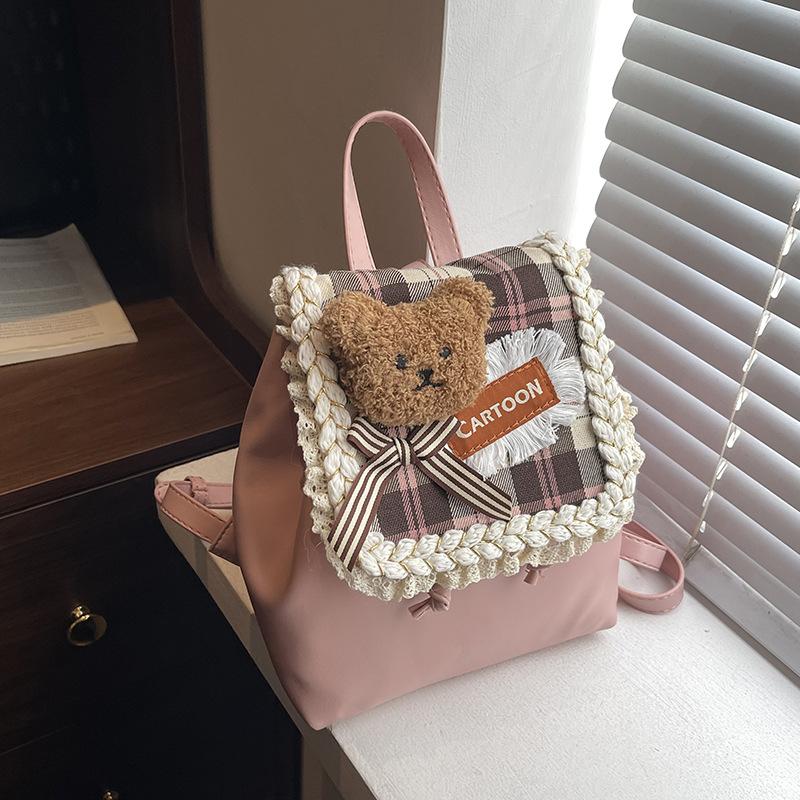 

Рюкзак женский повседневный универсальный ретро студенческий классная сумка модный легкий дорожный маленький рюкзак розовый