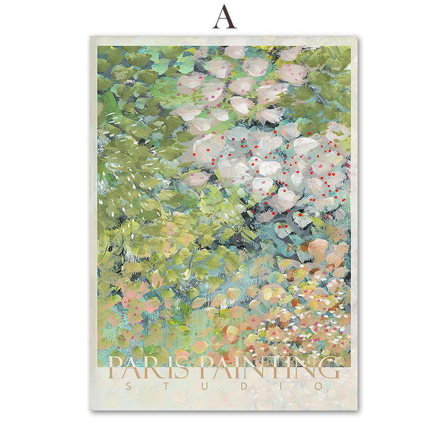 Abstrakte Schmetterling Monet Teich Mädchen Floral Wand Kunst Leinwand Malerei Nordic Poster Und Drucke Wand Bilder Für Wohnzimmer Dekor