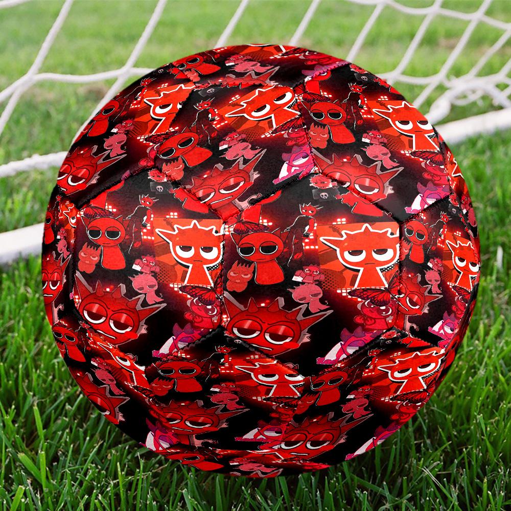 Sprunki Game Print Size 5 Soccer Ball, Standard Match Football for Sports Game and Team Practice, Ideal Gift for Soccer Fans