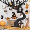 Cute Halloween Paper Hanging Ornament Cat Pumpkin Pendant Creative Ghost Ornament  Yard Decor