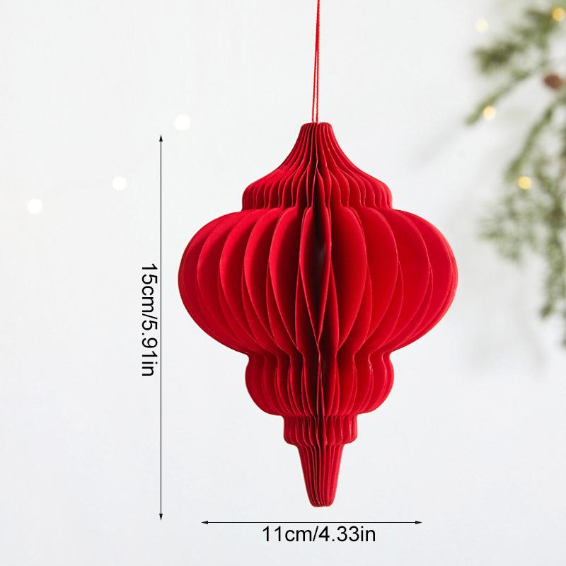 1PC Unfolding Hung Modern Aesthetics Spring Festival Origami Lantern Balcony Eastern Tradition Decorative Magnetic Living Room