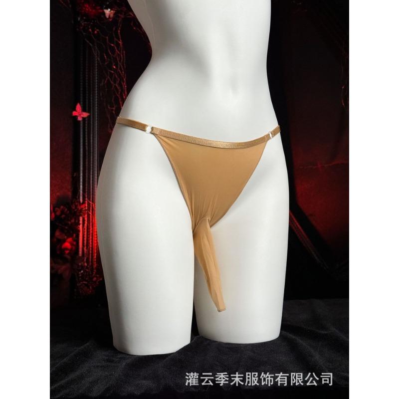 Sex underwear sexy stockings thong separation JJ set silky smooth shiny panties ultra-thin summer thong E82