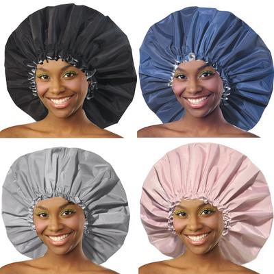 Extra Große Wasserdichte Duschhaube Damen Herren Lange Haare Badekappe zum Baden Kochen Backen Putzen Make-up Schutz Haar