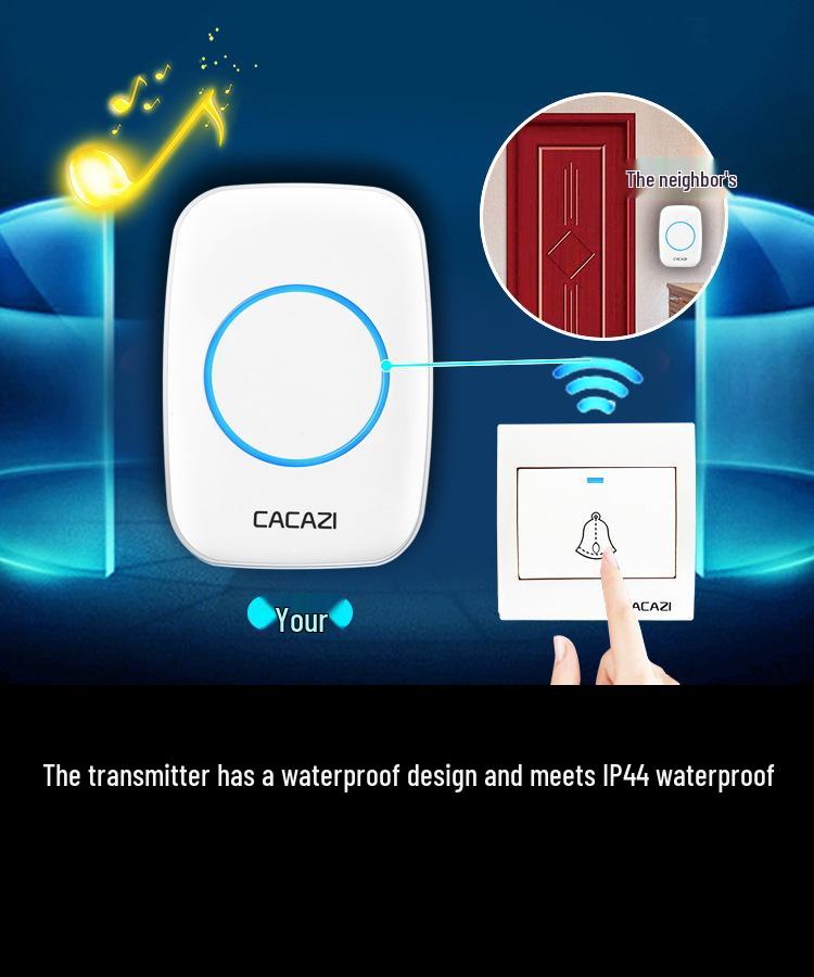 Smart Long-Range Wireless Doorbell with Waterproof Electronic Main Board & Dual Remote Callers