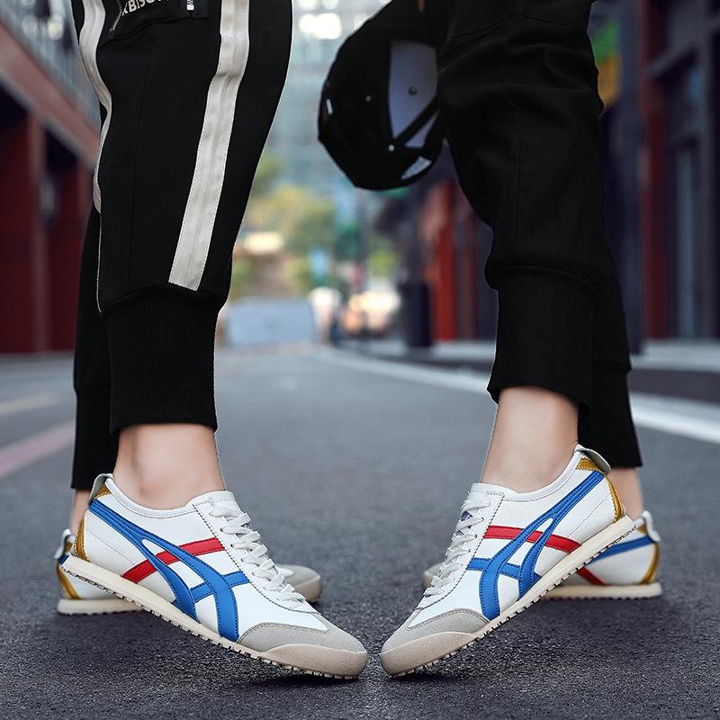 Classic Tiger Couple Forrest Gump Shoes Spring and Autumn Flat-bottomed Sports and Leisure Shoes Tide Lazy One Pedal Little White Shoes Board Shoes Me