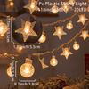 Christmas Tree Snowflake LED String Lights Banner Christmas Decoration 2025 for Home Navidad Xmas Tree Decor Fairy Light Pendant