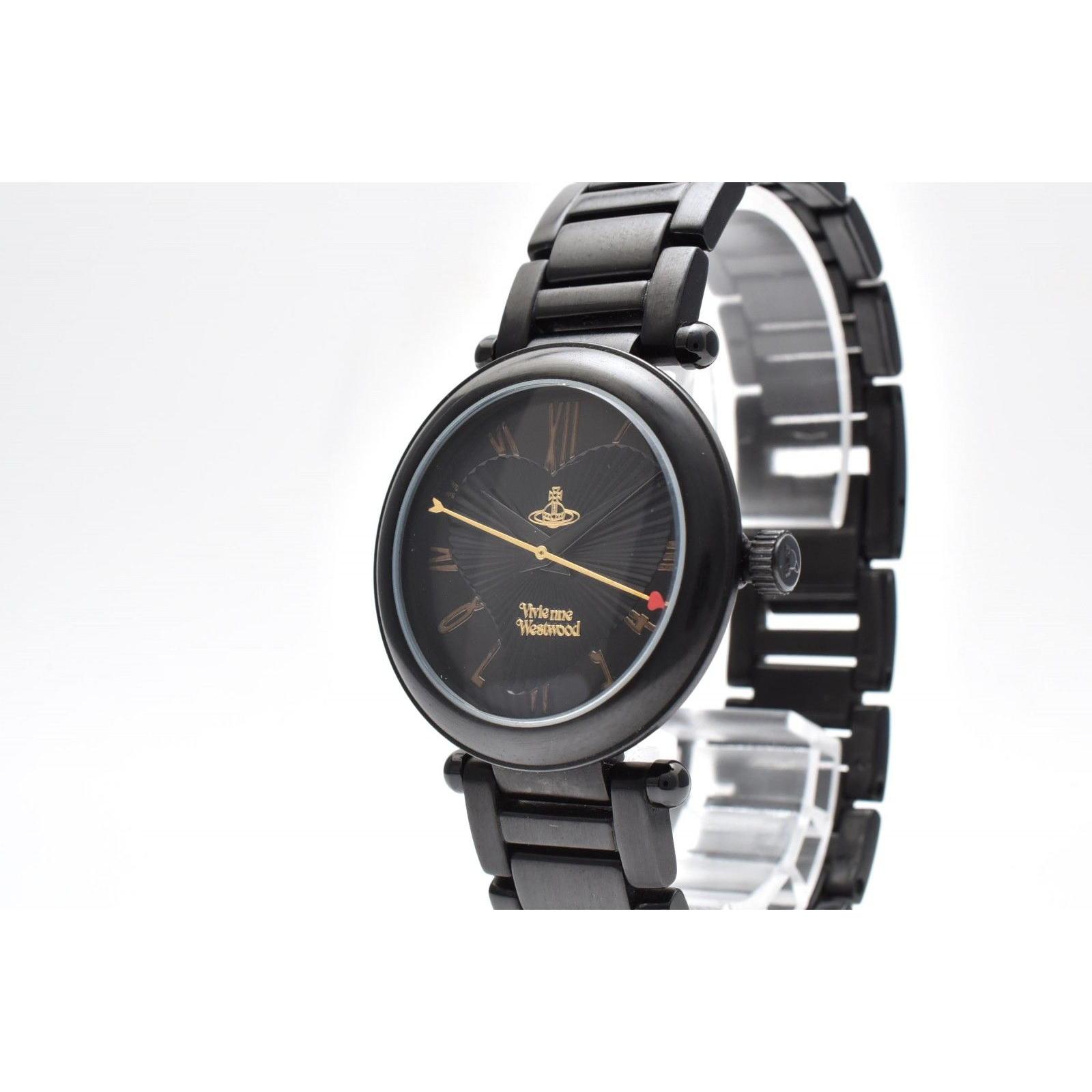 Used Vivienne Westwood VV006BK Quartz Ladies Watch Black Orb Stainless Steel