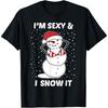 Funny Cotton Men Snowman Bikini Couple Matching Christmas Gift T Shirt