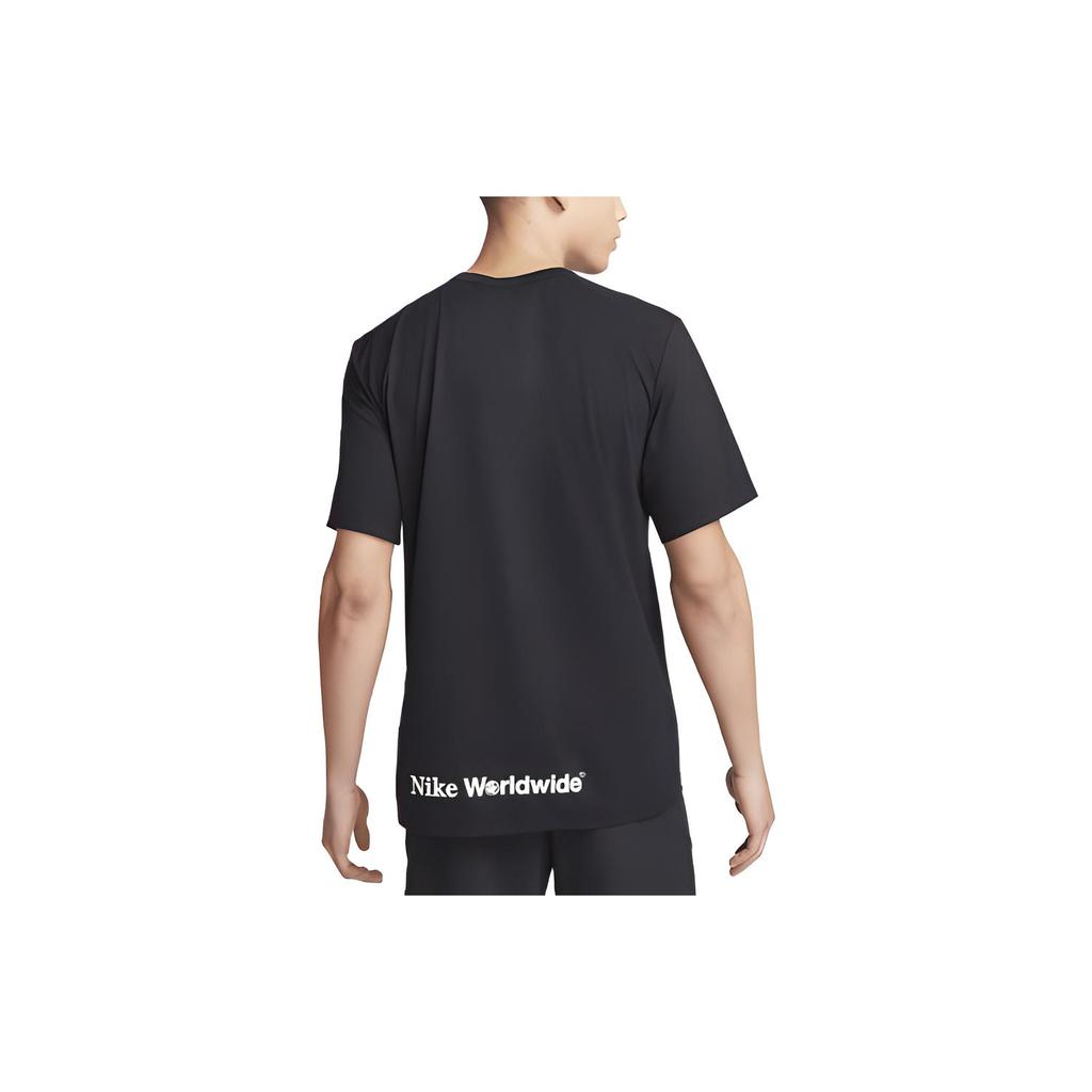 Nike T Shirts Men's Black Crew Neck Moderate Straight Fit DV9843-010