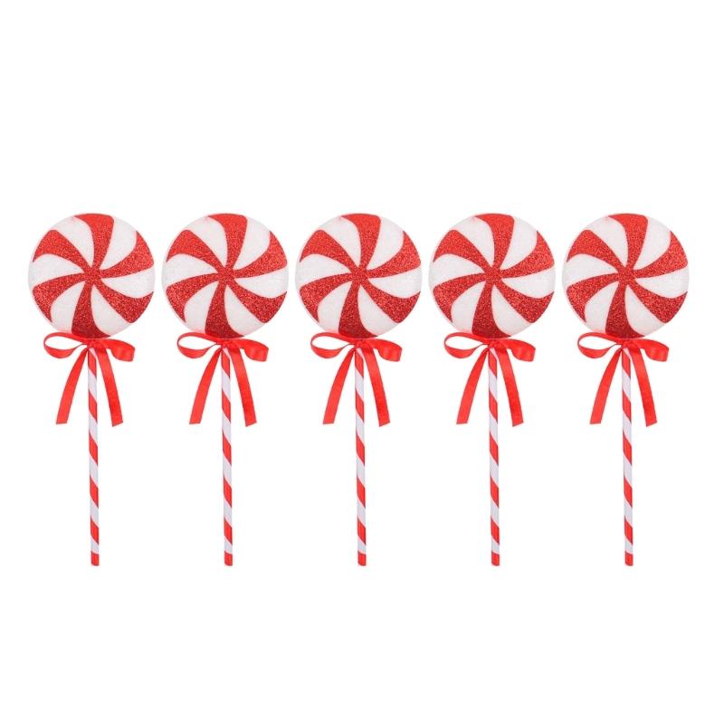Mehrfarbiger Weihnachtsbonbon-Schmuck Festival Weihnachtsbaumschmuck mit bunten Zuckerstangen-Designs