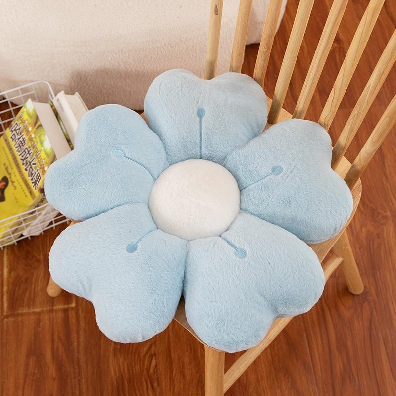 Soft Plush Daisy Flower Throw Pillow - Cozy Decorative Cushion for Bed Sofa Children's Room Decoration Multi-purpose Backrest Mat Holiday Gift