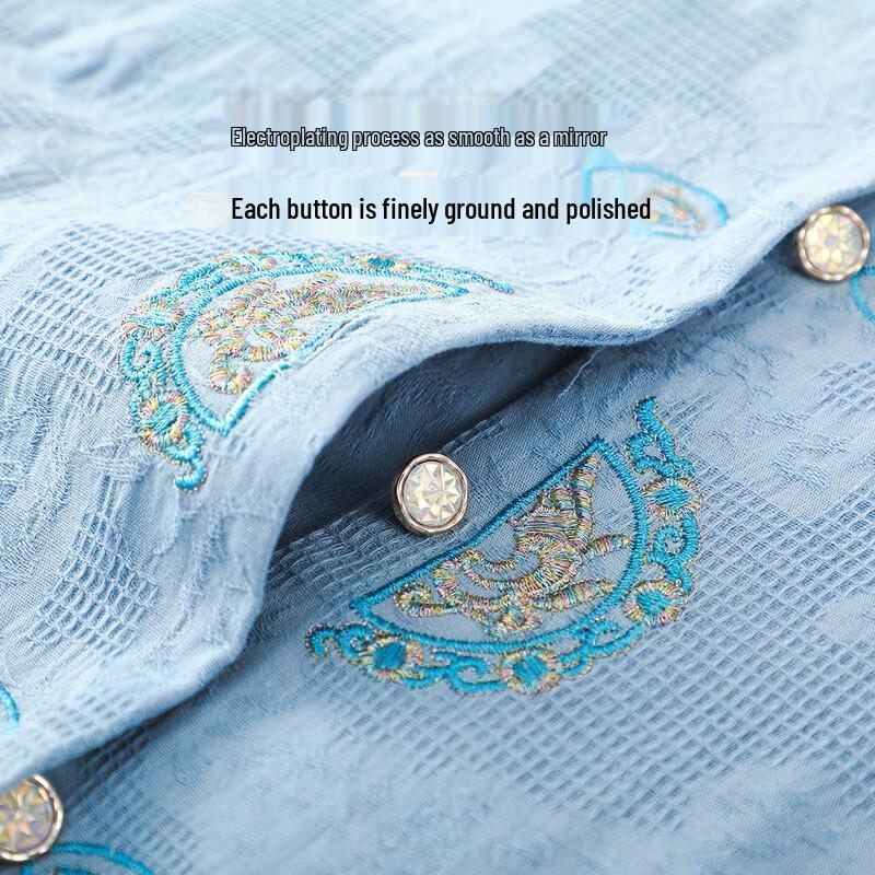 Mrs. Datang Women's Elegant Breathable Stand-Collar Shirt Set
