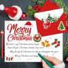 DIY Merry Christmas Scrapbook Kid's Journal Set Red Stationery Box Gold Silver Foil Notebooks Stickers Decorative Clips Pen Set