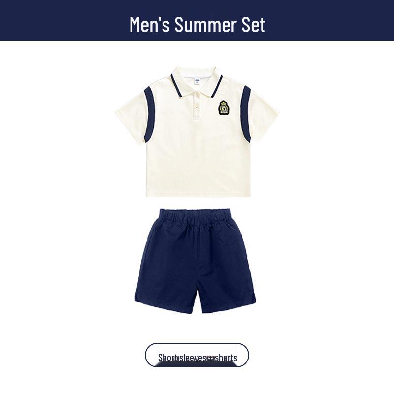 Primary School Sports Uniform Set: Spring & Autumn First Grade Three-Piece Outfit for Kindergarten & Children's Sports Events