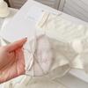 Summer Thin Hollow Mid-tube Socks with Side Bow Ribbon Ballet Style Cream Lolita JK Mesh Socks
