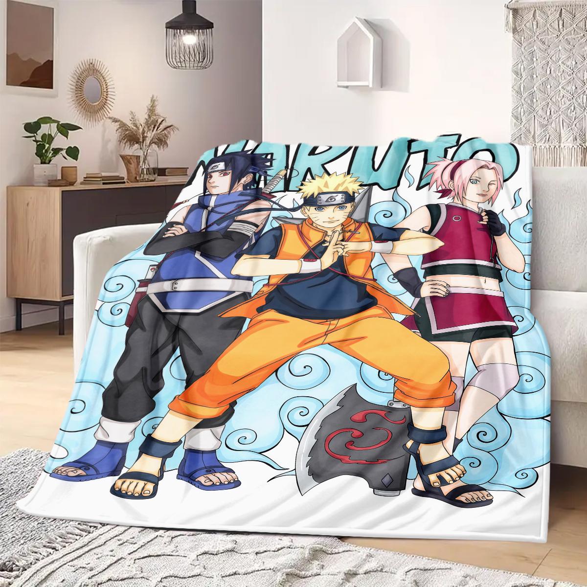 

Naruto Anime Print Blanket Warm Comfortable Flannel Blanket Suitable for Bedrooms, Sofas, Beds, Chairs, Picnics, Travel 75x90cm