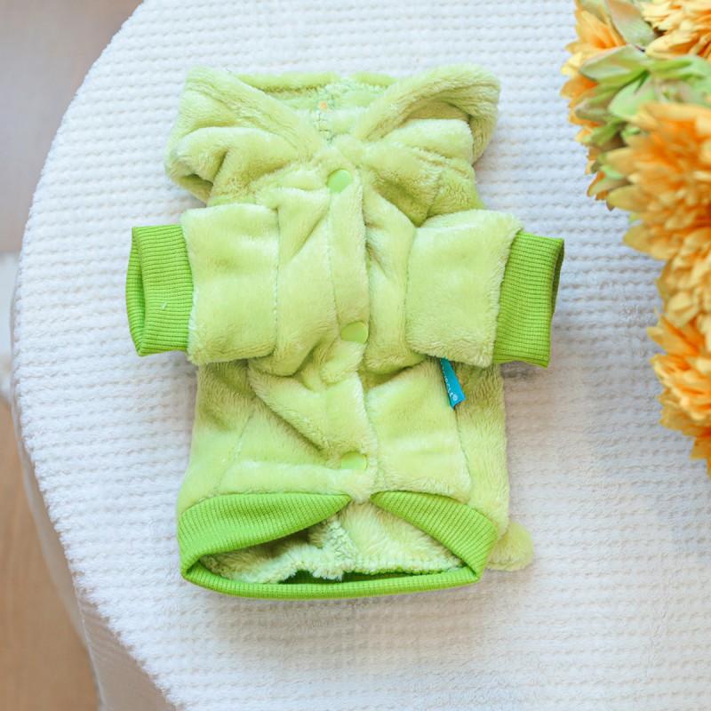 Pet Circle Dog Costume Warm Fleece Jacket Small Breed Puppies Winter Cute Dinosaur Themed Two-Leg Outfit
