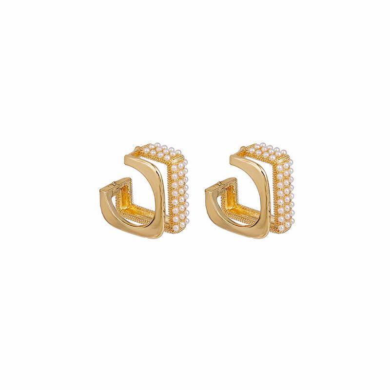 Silver Needle Inlaid Diamond Tassel Earrings with Pearl Butterfly Design