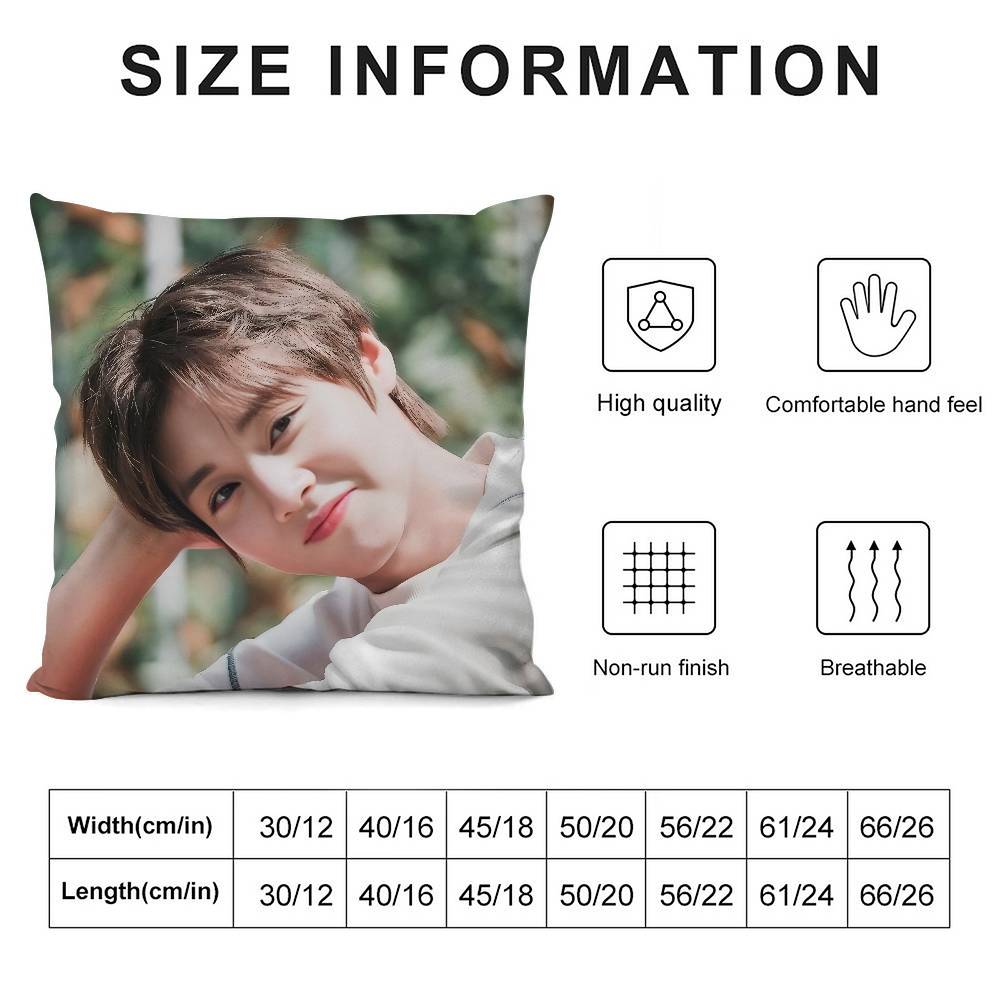 Custom PARK JIHOON Kpop Pillow Case 3D Print Polyester Fiber 40*40cm Home Sofa Throw Decoration Festival Gift