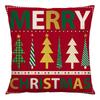 Red Plaid Elk Deep Forest Christmas Pillow Cover Home Sofa Cushion Cover