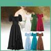 Elegante Abito Medievale Vintage con Orlo Irregolare Adornato in Bellissimi Colori per Spettacoli Teatrali Rinascimentali ed Eventi