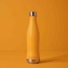 GLACIAL Water Bottle, Vacuum Insulated Stainless Steel Bottle, 600ml, Heat/Cold, Carbonated, Sweden, Glacial, Matte Yellow