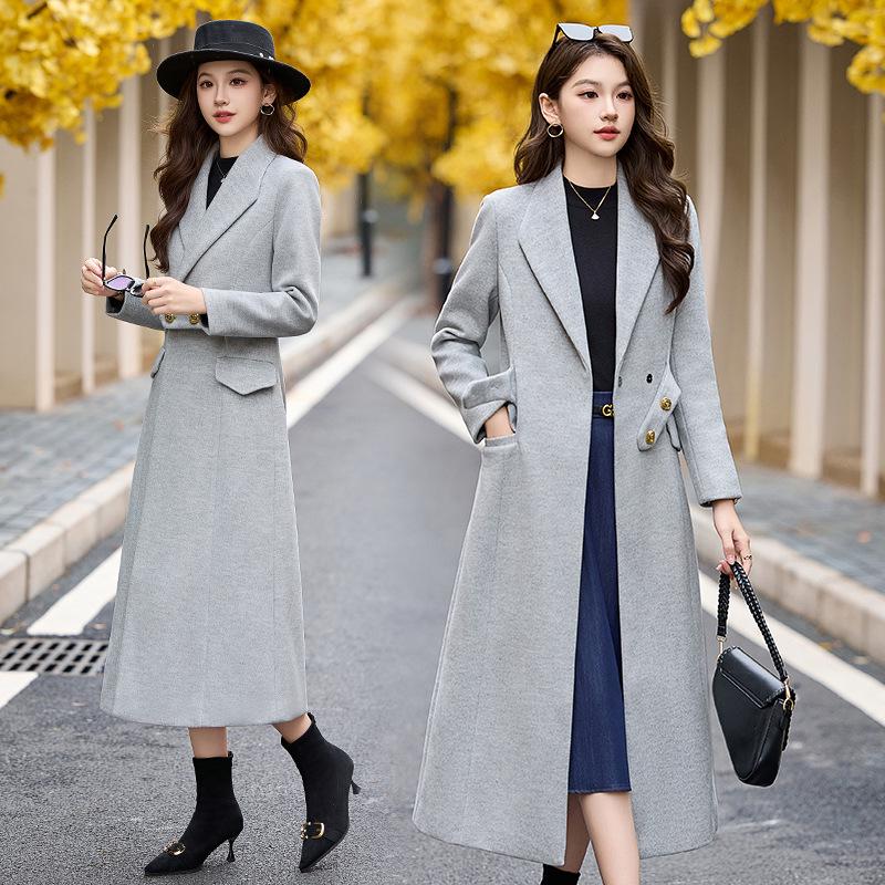 Women's Woolen Coat: Autumn/Winter Korean Style Fashion, Long Commuter Jacket SX3055