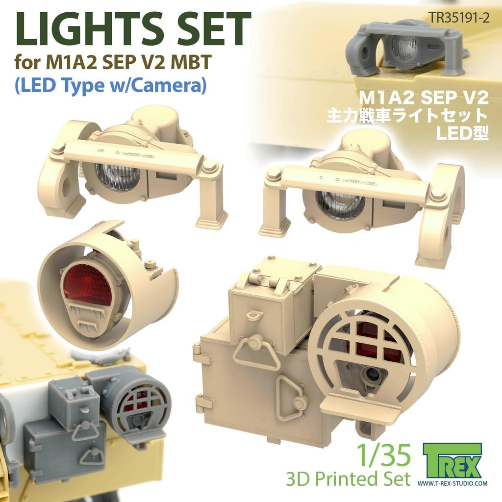 Studio Modern US M1A2 SEP V2 Abrams Main Battle Tank Light Set LED Type with Camera Plastic Model Parts T-rex 1/35 TR35191-2