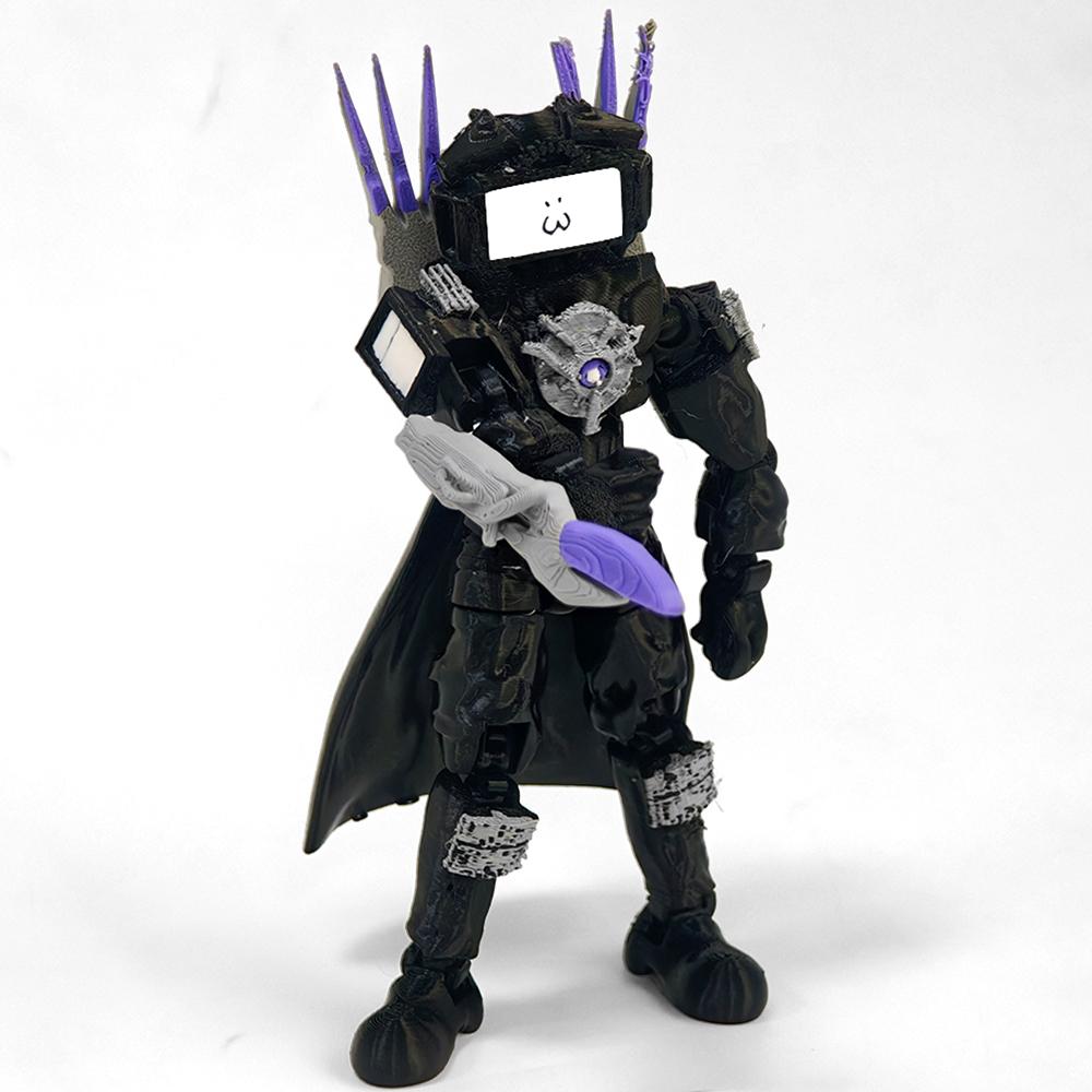 New Skibidi Toilet Camera TVman Titan Action Figure 3D Printed Toys Multi-Jointed Movable Clock Man Desktop Decor Xmas Gift