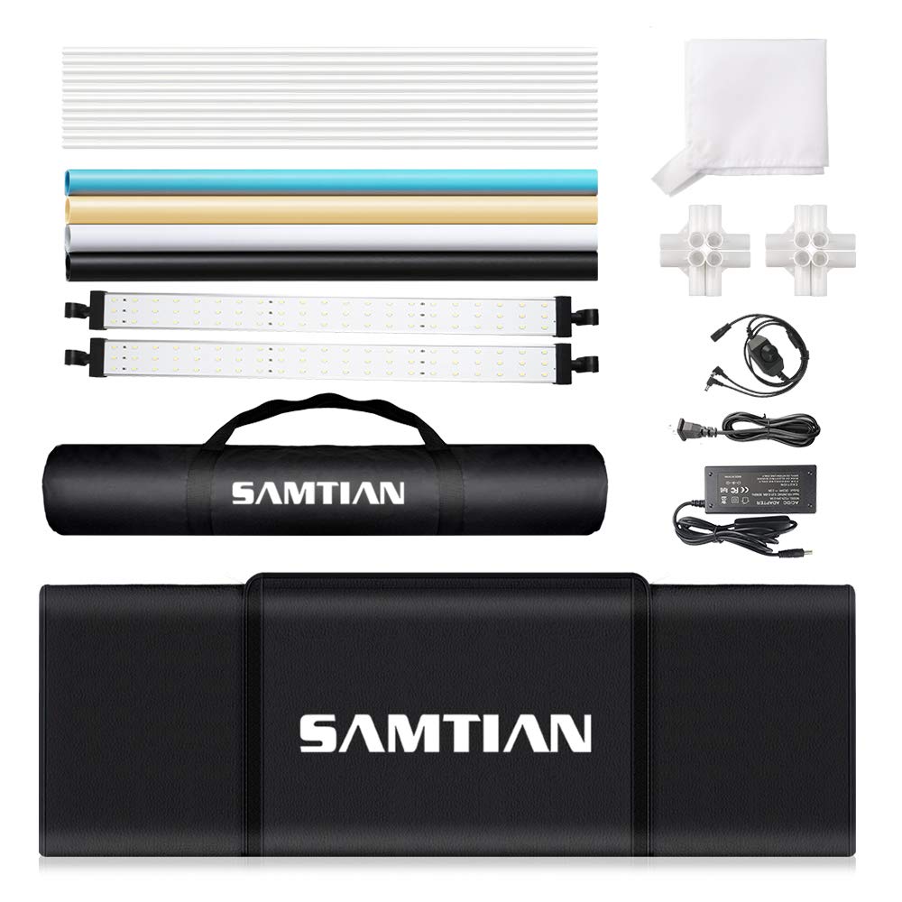 Fotografie-Set SAMTIAN 90x90x90cm Supergroße Fotobox Hintergrundbogen Fotokabine Fotostudio 126 Fotografie-LED-Leuchten