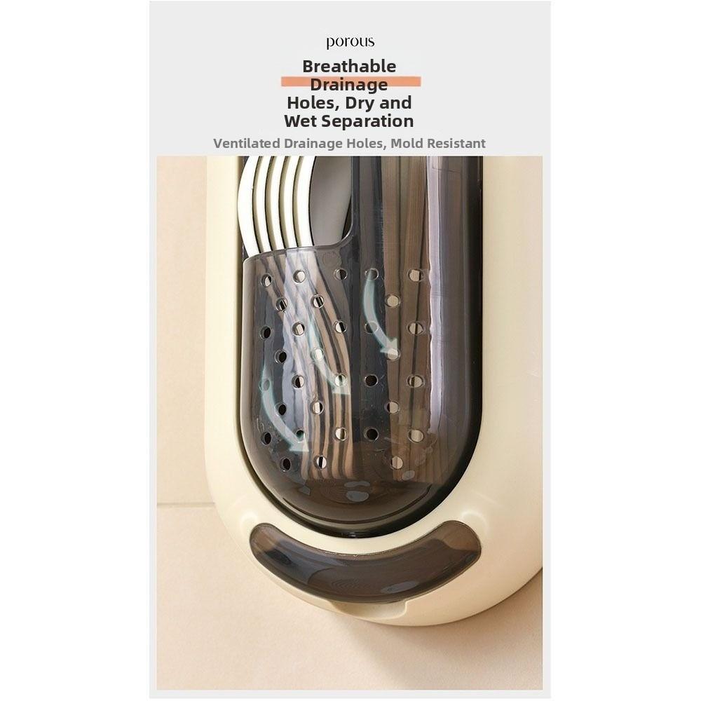 Dustproof Rotatable Chopstick Holder Quick Air Drying Chopsticks  Basket  Kitchen