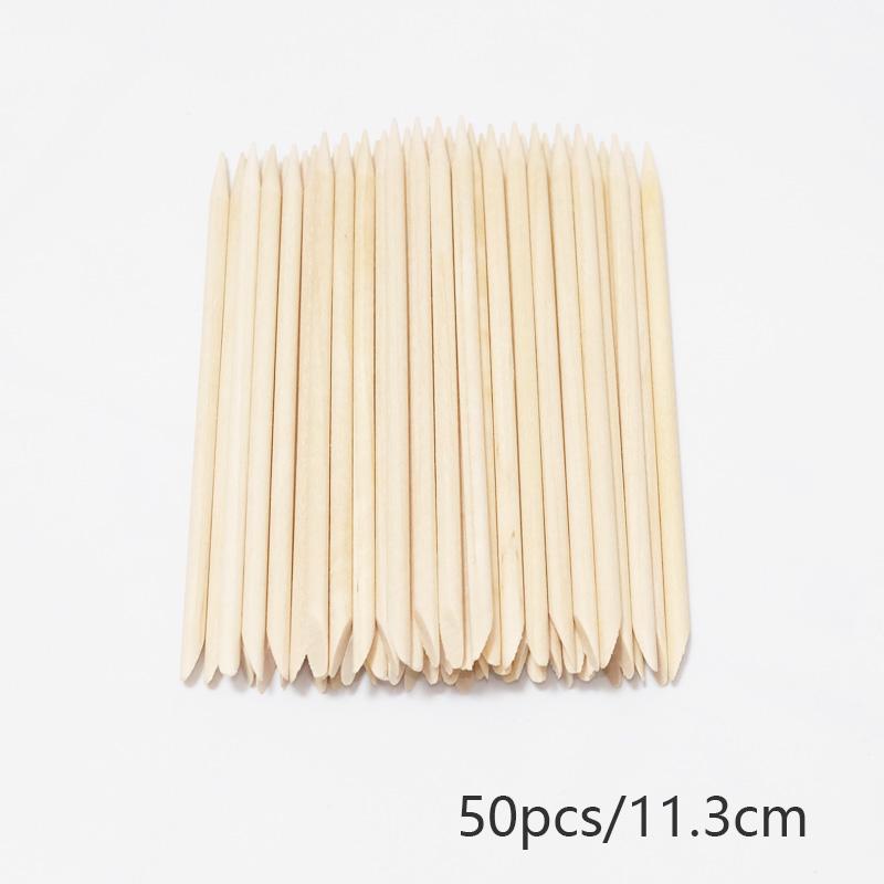 Nail Cuticle Pusher Orange Wood Sticks Nail Manicures Remover Wooden Design Nail Gel Polish Drawing Stick for Nail Art