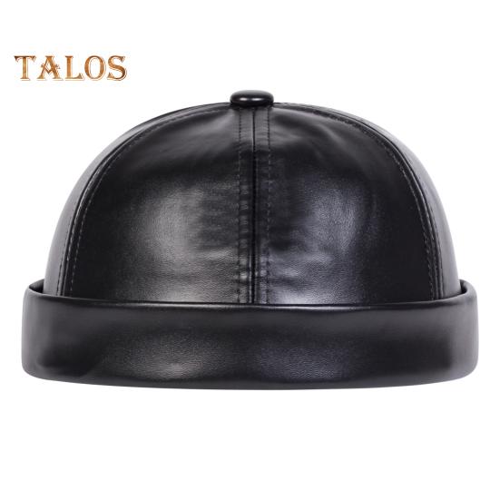 

Купольная шляпа, большая окружность головы, эластичная шляпа в виде черепа, дышащая, мягкая, удобная, однотонная, из искусственной кожи, шляпа для мужчин среднего возраста чёрный