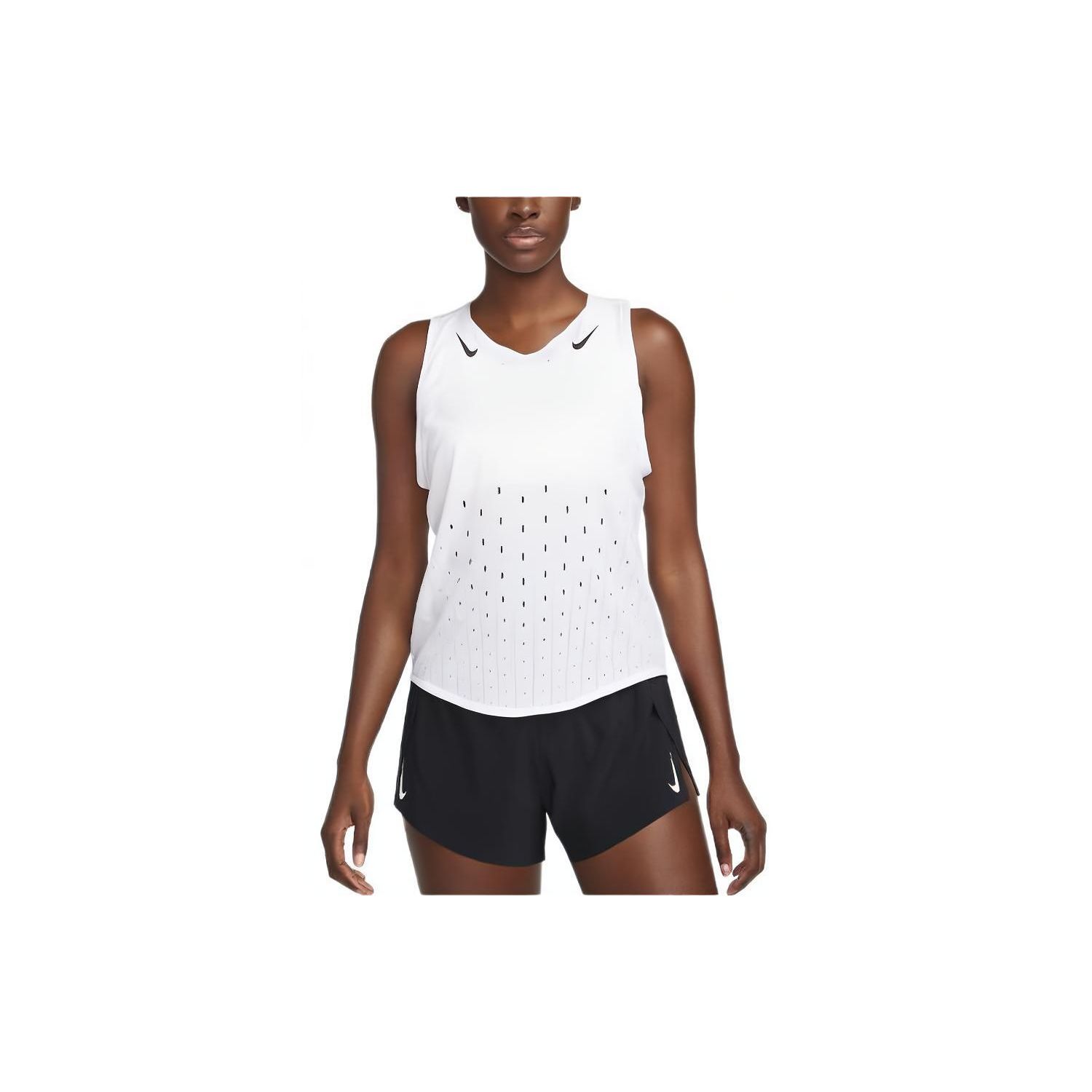 

Nike Solid Logo Round Neck Running Vest Women tops White FN2504-100