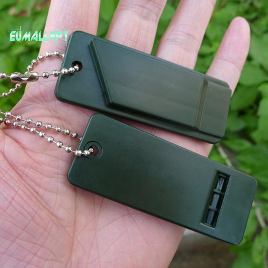 2Pcs 3-Frequency Whistle Keychain High Decibel Survival Camping Hiking Emergency Tool
